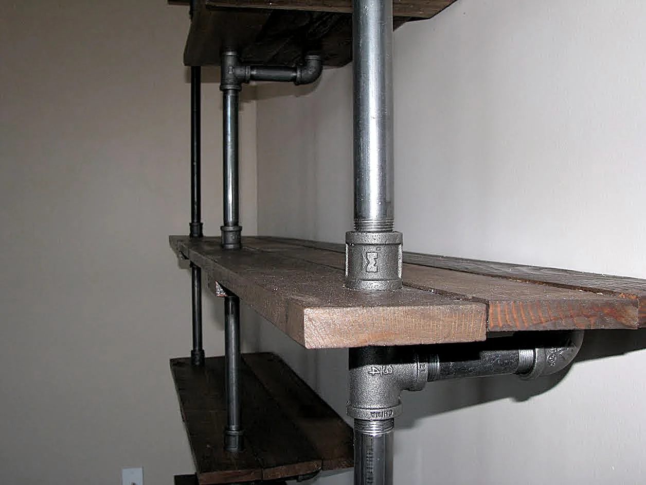 Industrial Pipe Shelving Unit