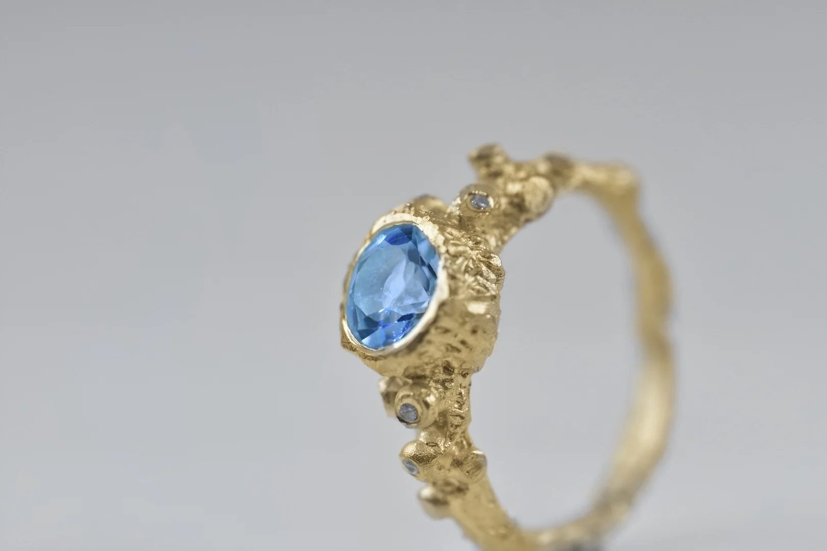 Custom Branch Ring in Yellow Gold