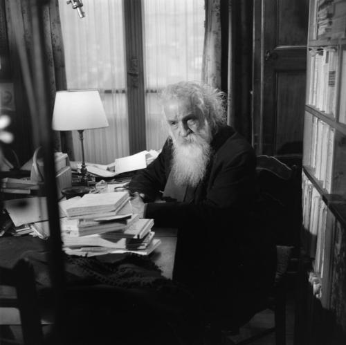 Bachelard in his study, ca. 1960.