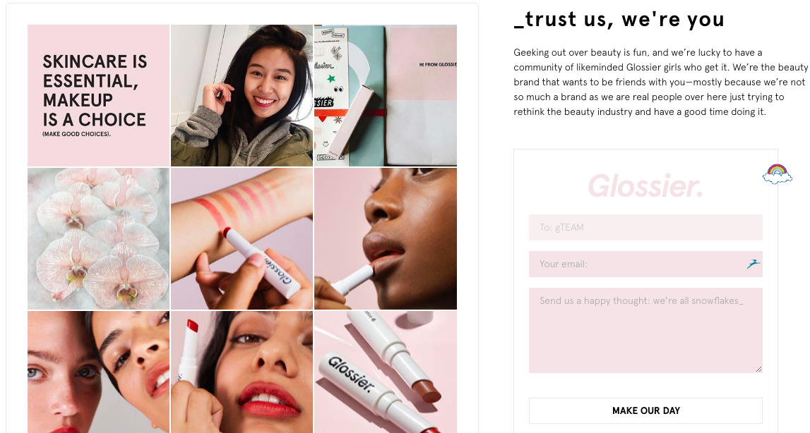 glossier transparency online marketing strategy