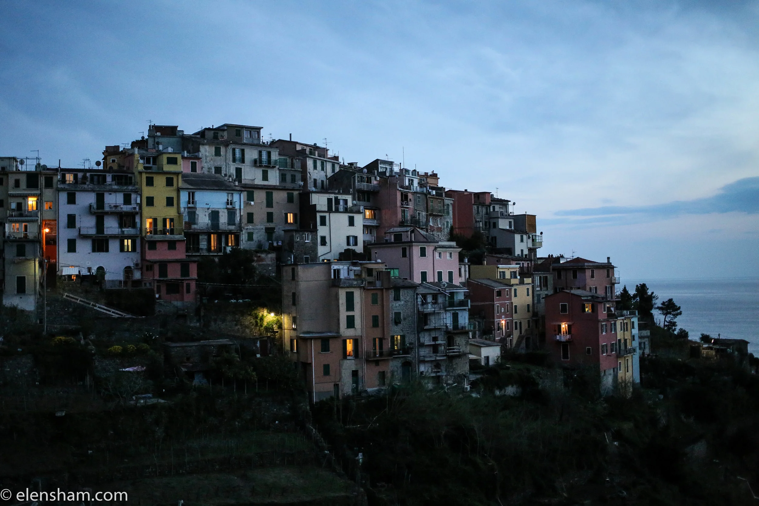 Corniglia in the evening
