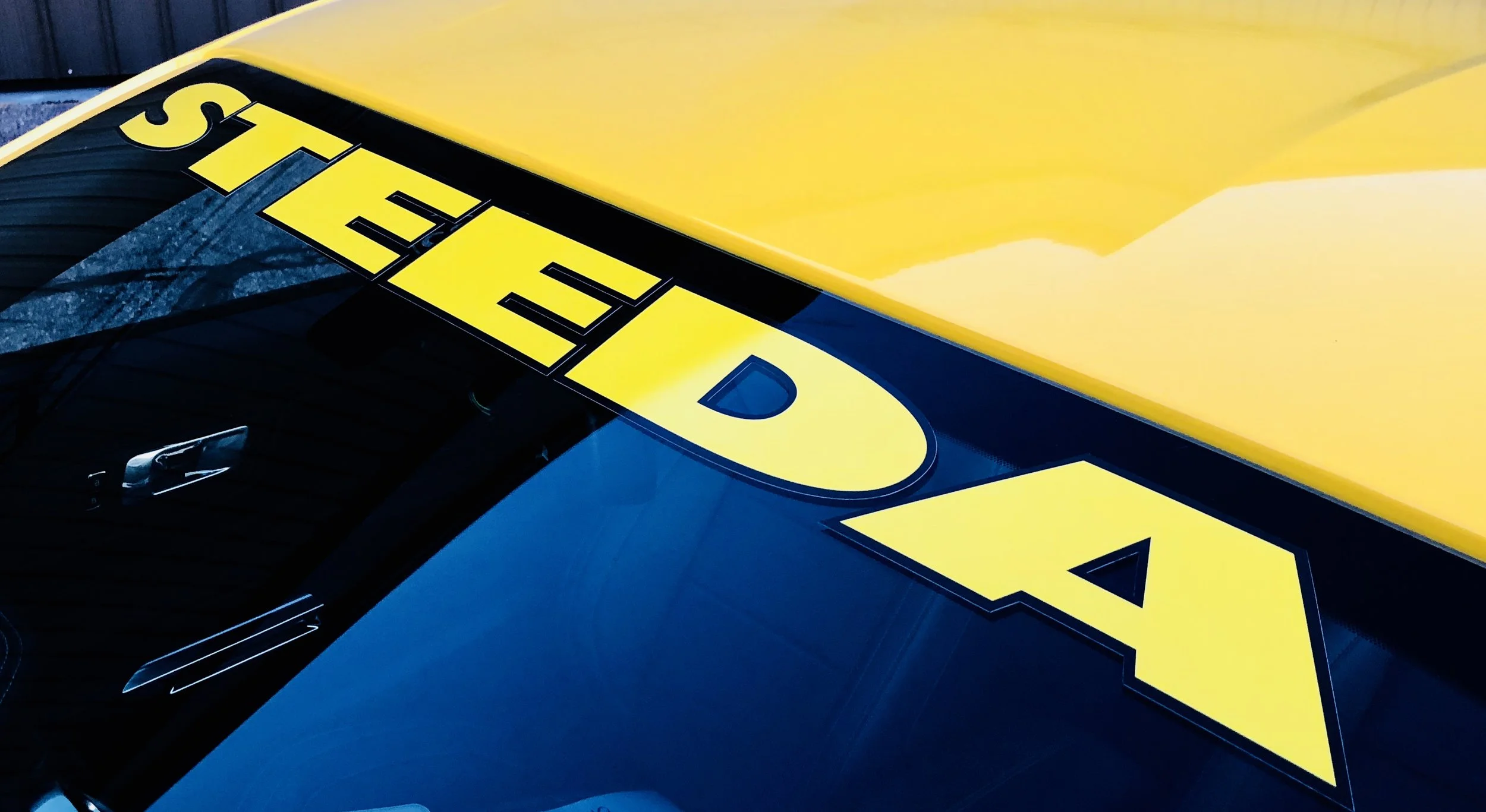 Steeda Trademarked Two-Tone Windshield Banner