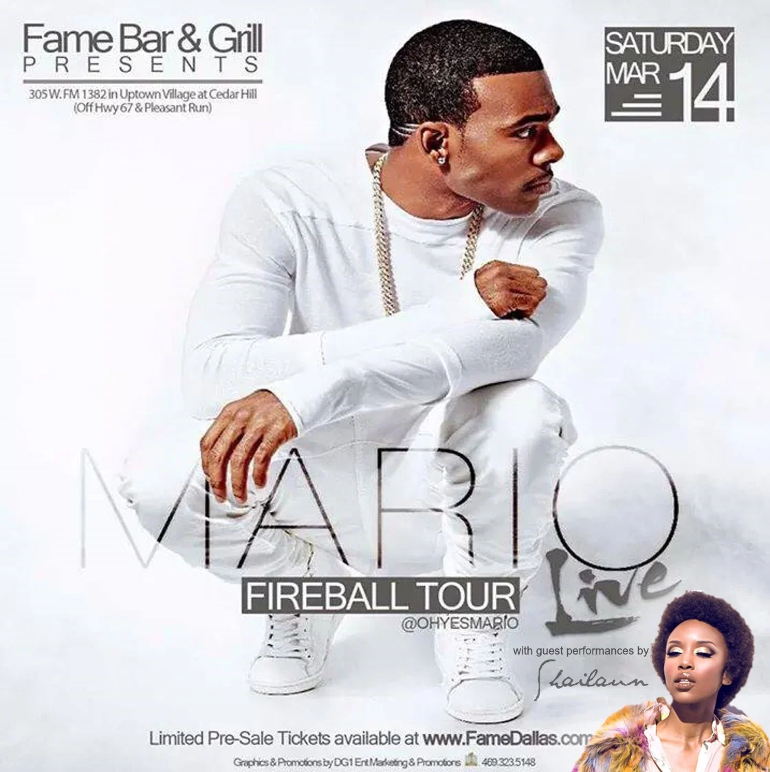 Mario LIVE (Fireball Tour) @ Fame Bar & Grill