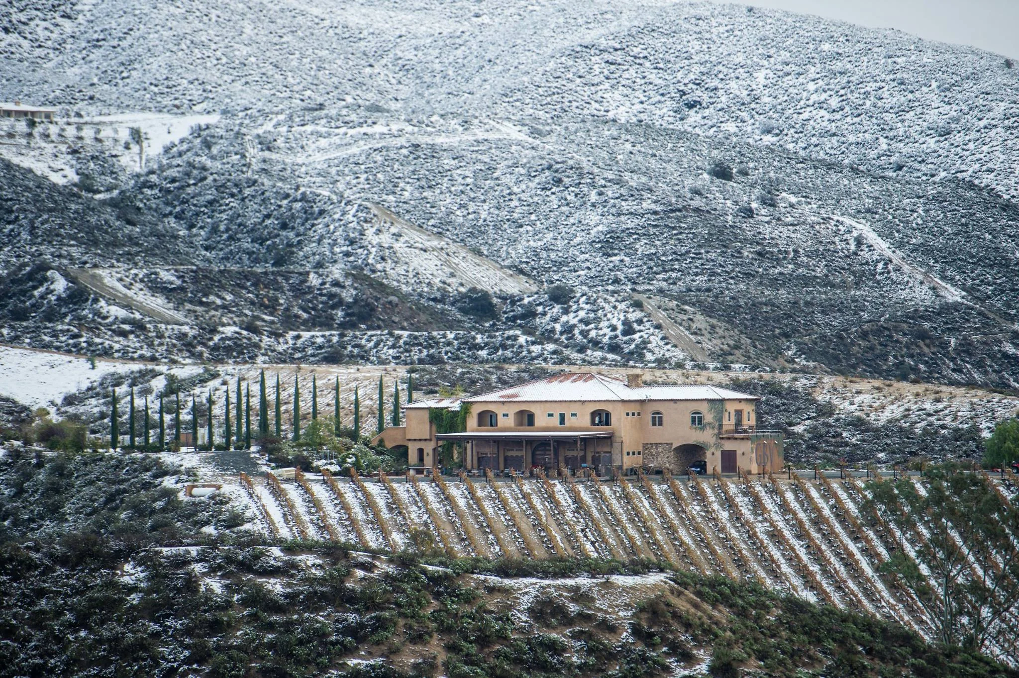 A rare shot of GBV with a dusting of snow after a winter storm.