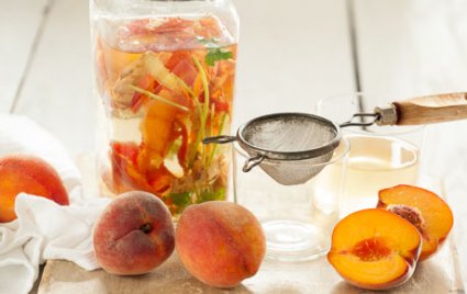  Peach-Ginger Water with Cilantro
