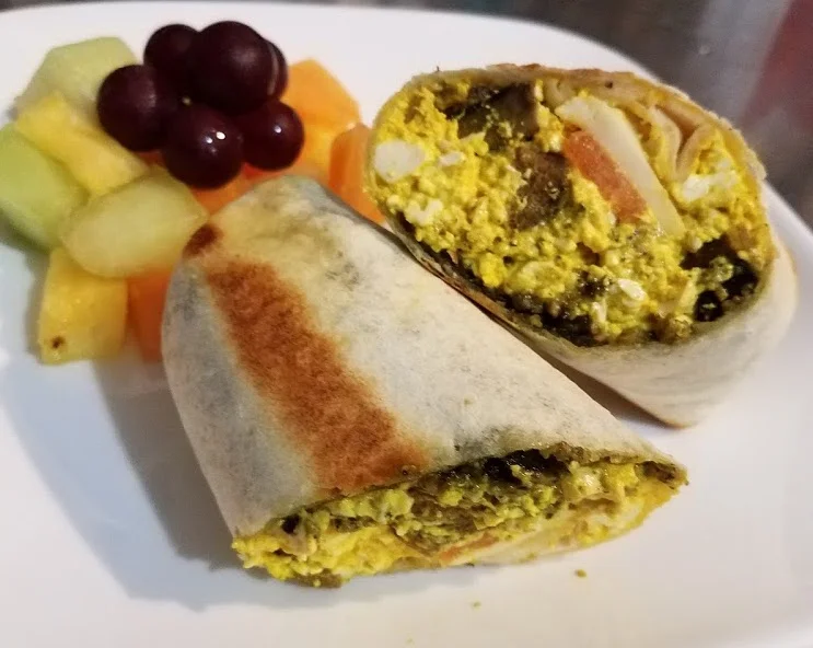 Tofu scramble wrap