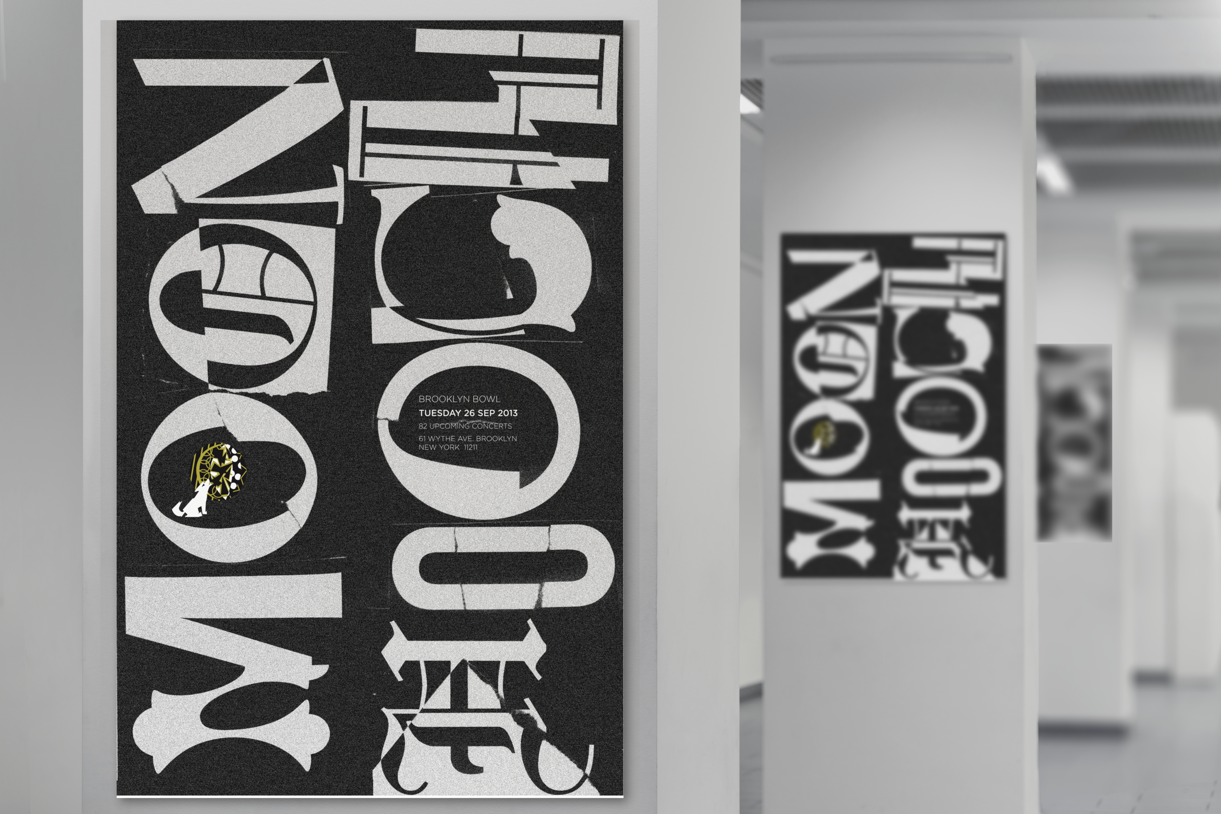  Graphic design collaterals for a band “Moon Hooch”  Hand crafted typography artwork 