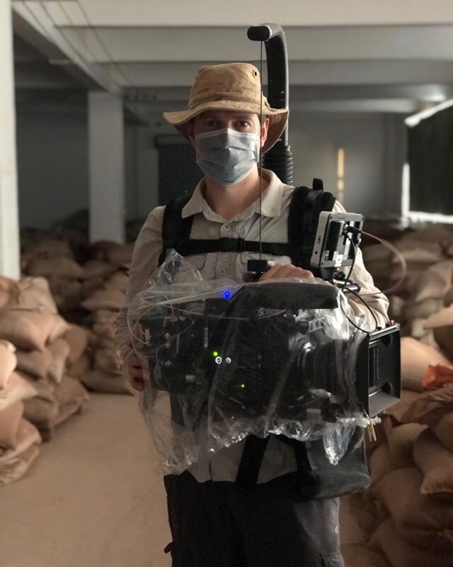 Back to the Future! Here I was last October shooting in a dusty factory in China. Why didn&rsquo;t I nab the PPE? Idiot!