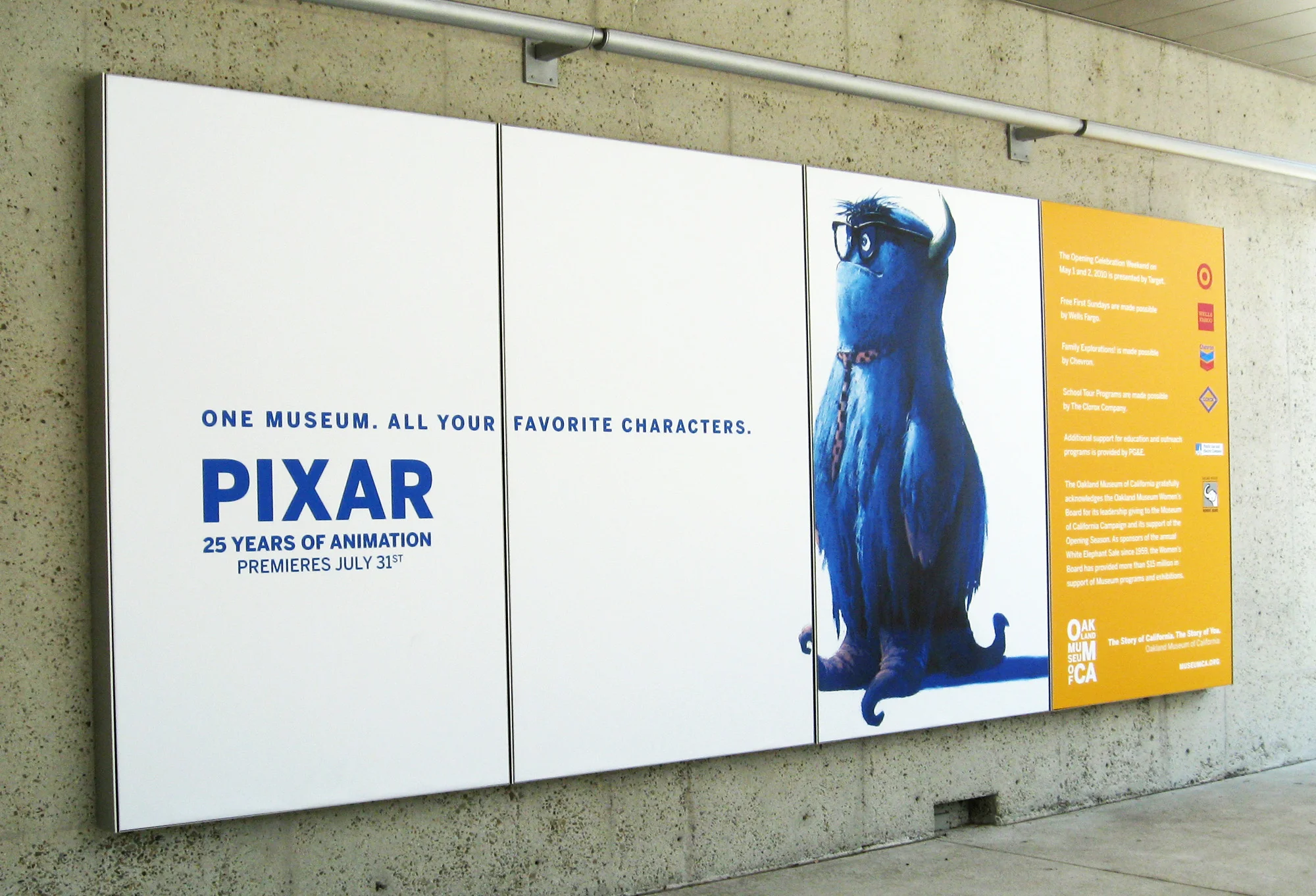 005: Pixar: 25 Years of Animation Museum Exhibit
