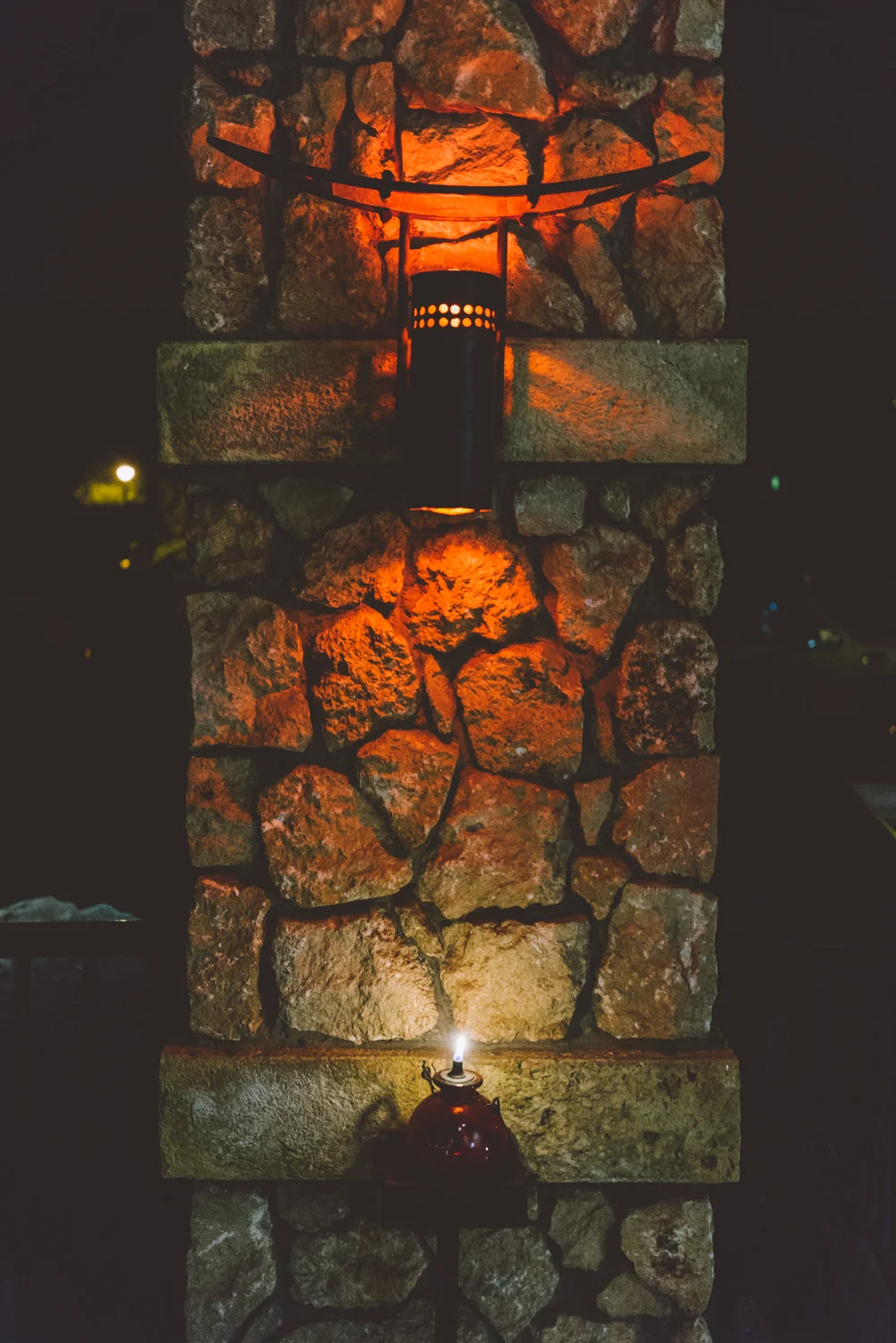Old and new light add to the atmosphere.