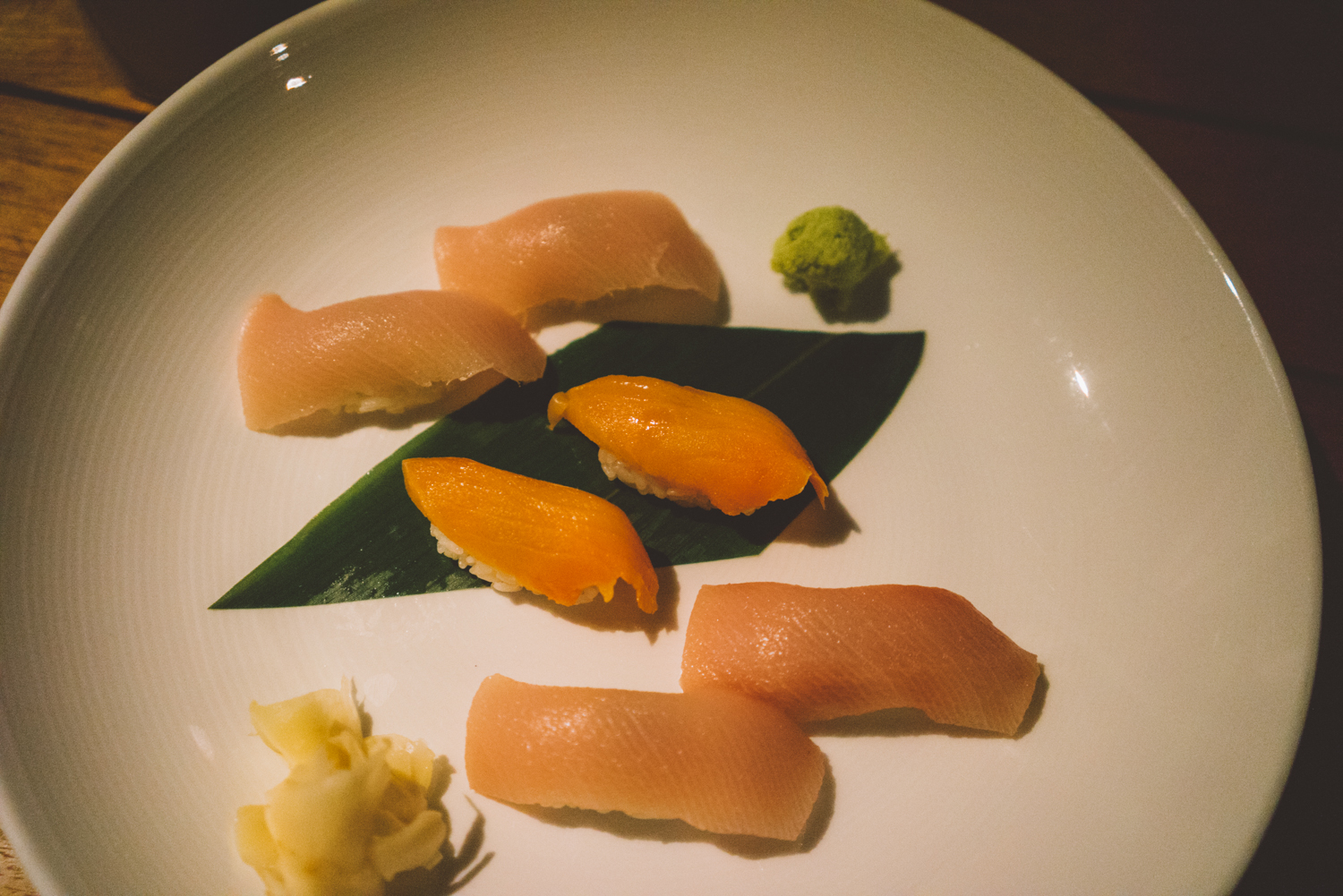 Some fish on rice.... I'm not a seafood guy.