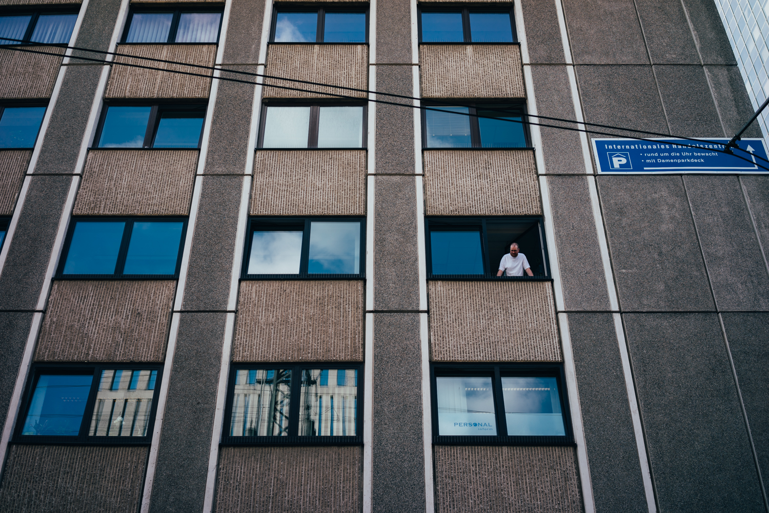 People watching a people watcher.