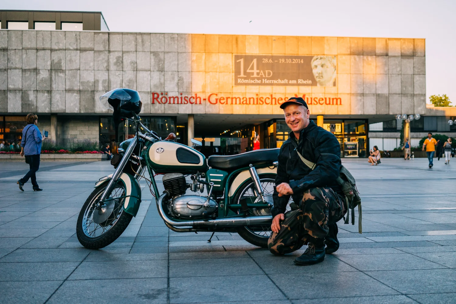 The Hungarian with his bike