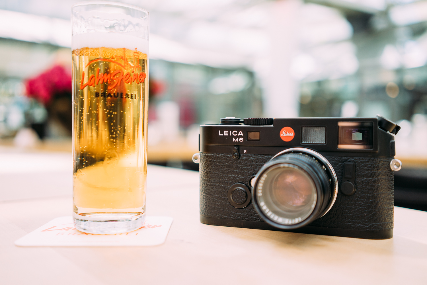 My Leica and a beer.