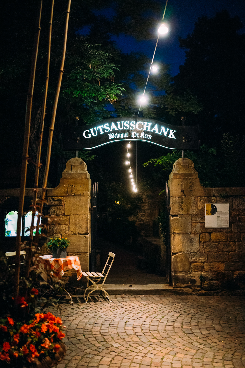 Entrance to a restaurant.