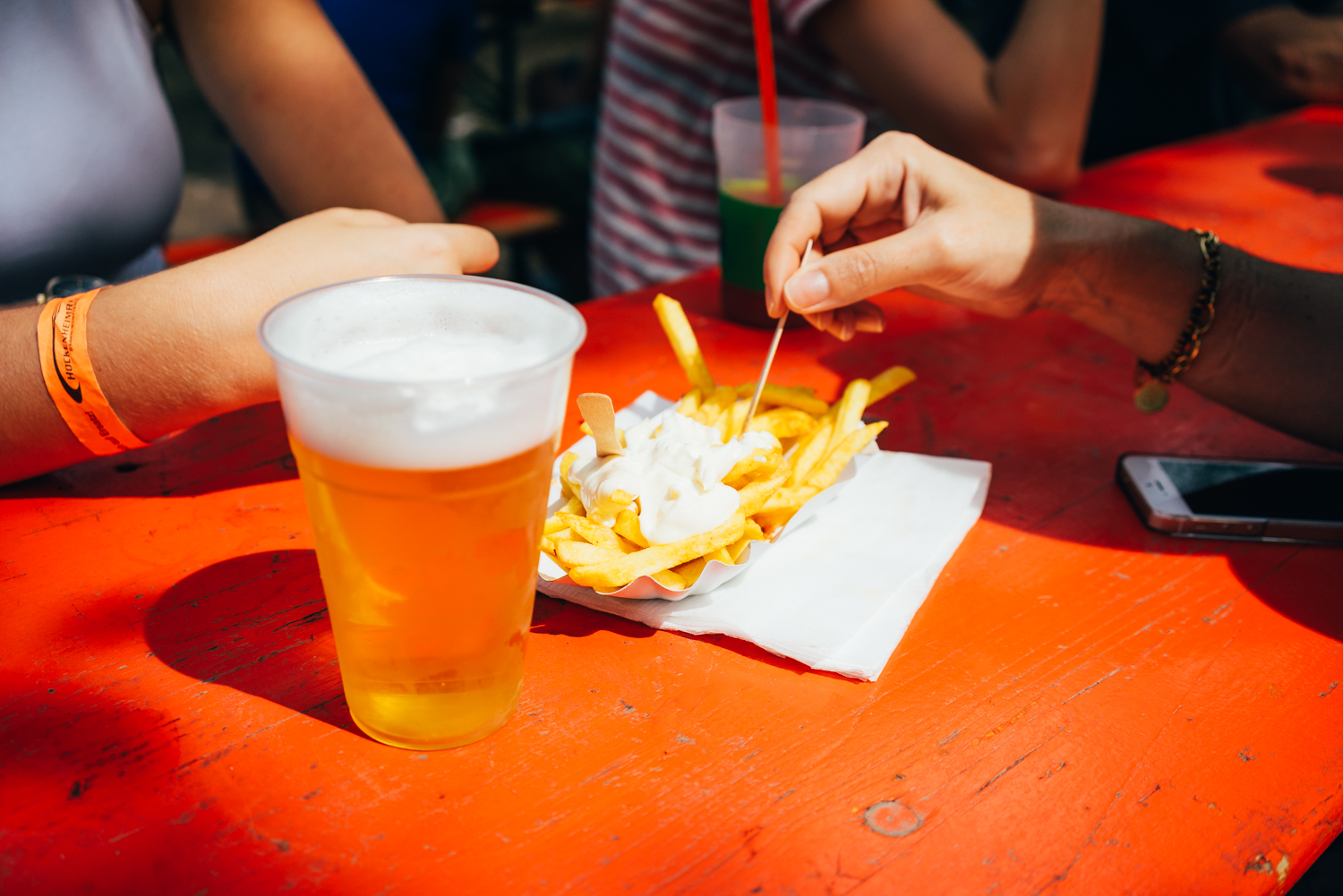 Some pommes before the race.