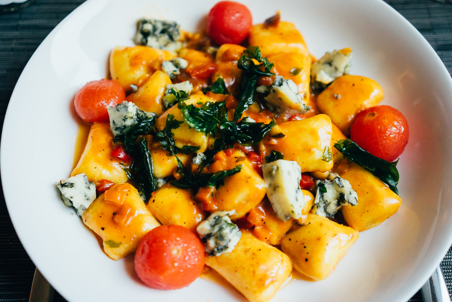 Gnocchi with a tomato basil sauce