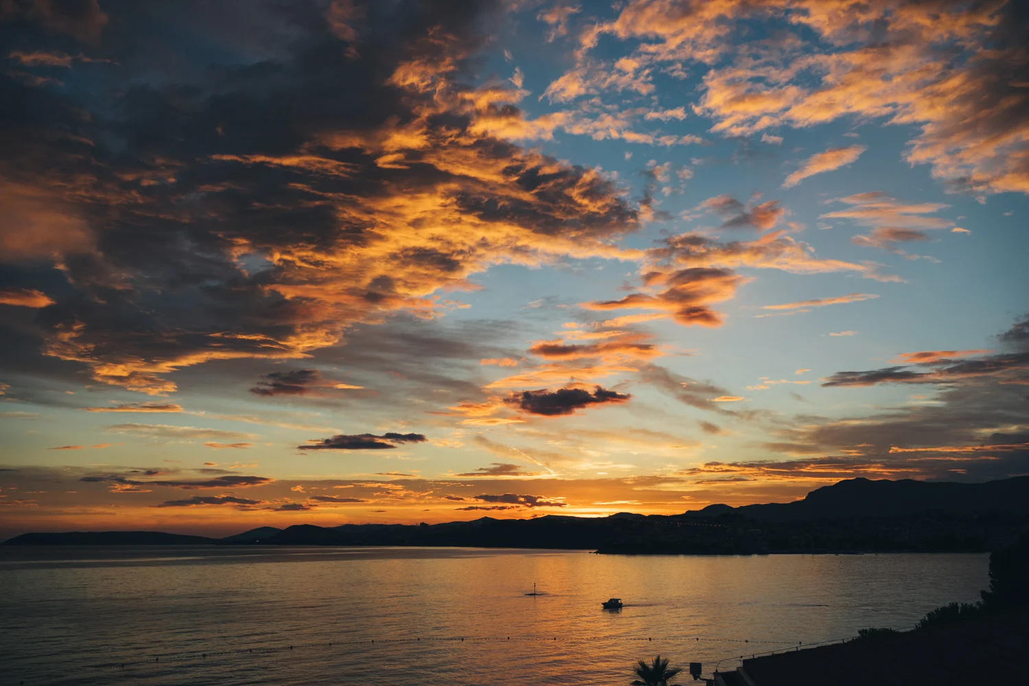 Beautiful sunset in Split.