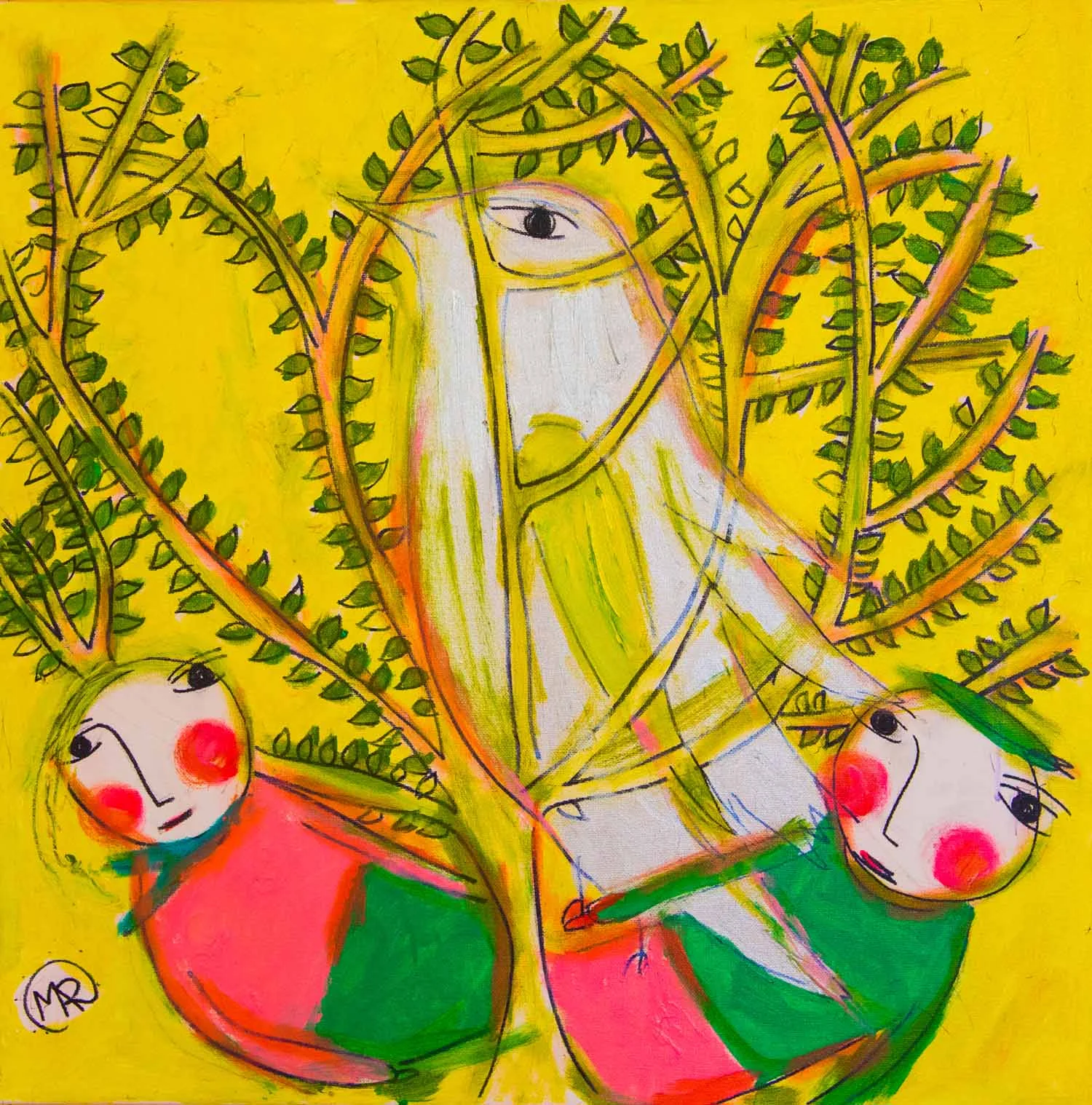 Silver birds in the golden ash