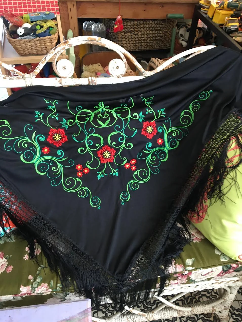 Spanish tassel shawl