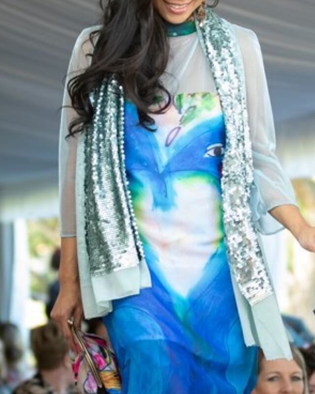 Simply blue chiffon that shimmers#elegant wearable art#made in Queensland