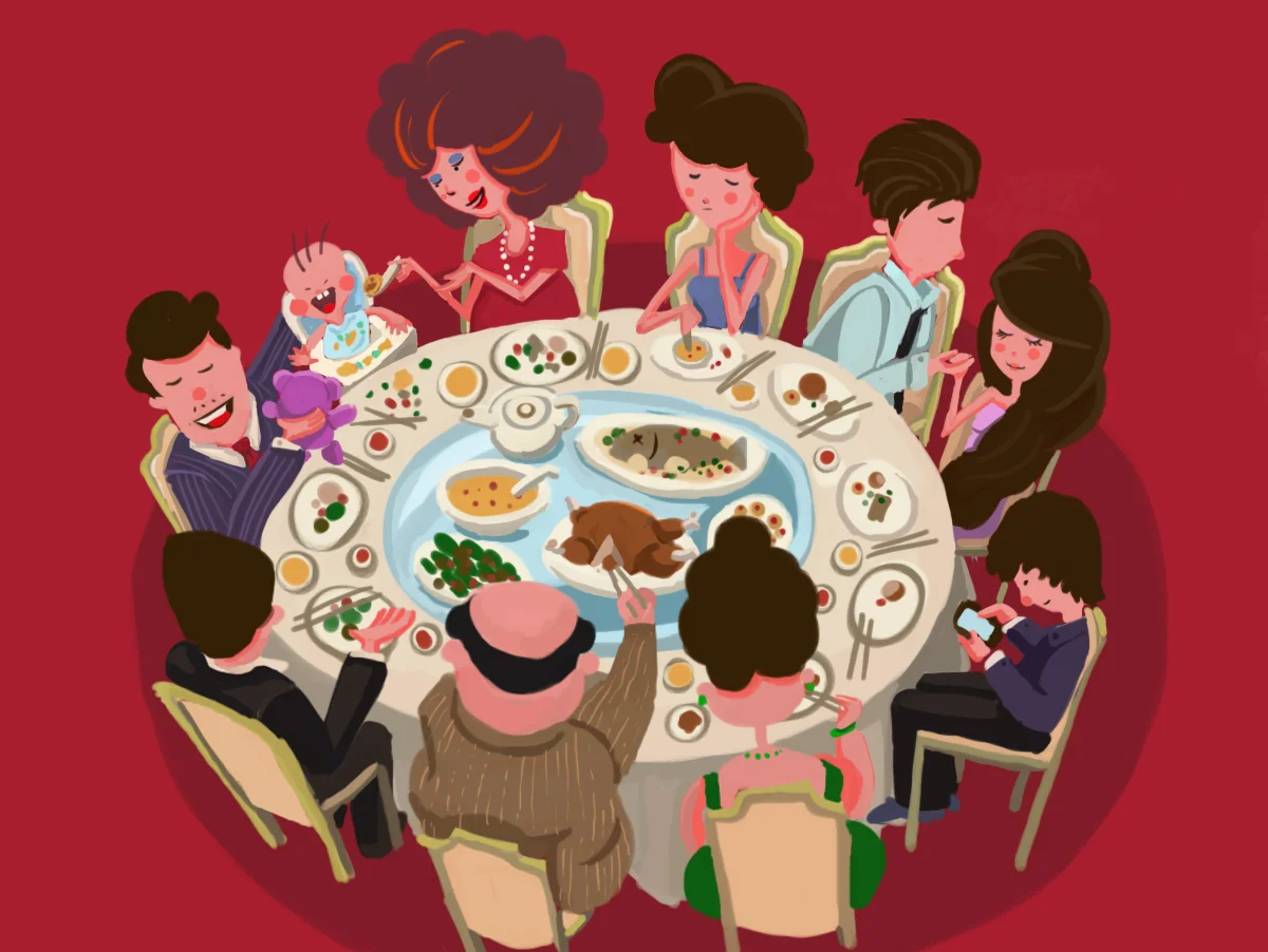 'Awkward Dinner Party' - Illustration Exercise