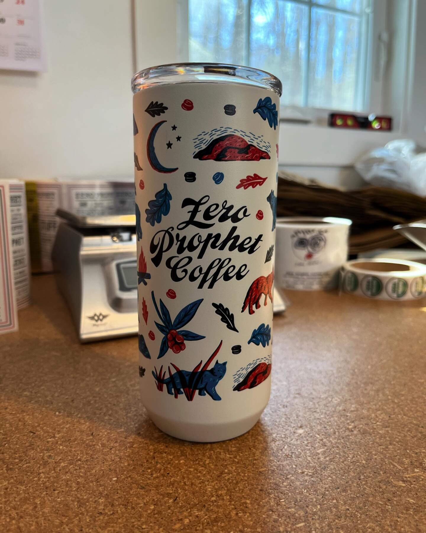The travel thermos featuring our original design by @zeb_mayer is now for sale on our website &amp; in the next few days @washingtonfood_market and @themarketct &mdash; if you don&rsquo;t see it, just ask &amp; we&rsquo;ll make sure you can find one!