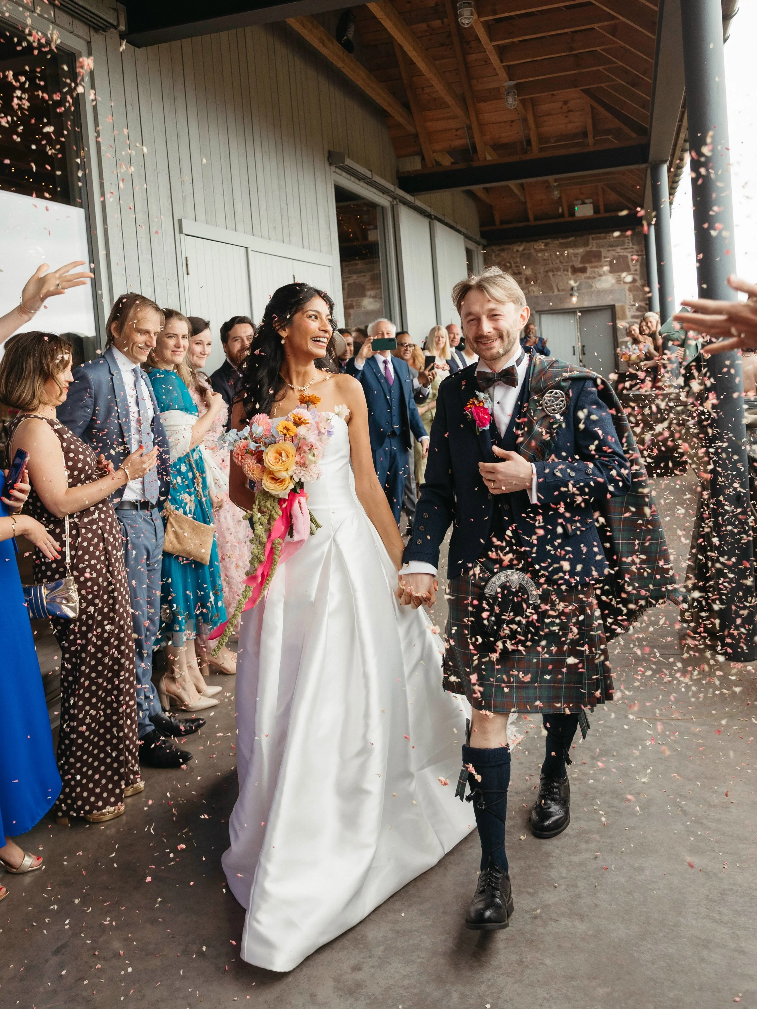 A few favourites from a wonderful day @guardswellfarm with R &amp; J. So much colour, joy and energy on show, I had an absolute ball capturing their celebrations. Still swooning over the gorgeous @fruitsaladflowers floral arrangements and bouquets! L