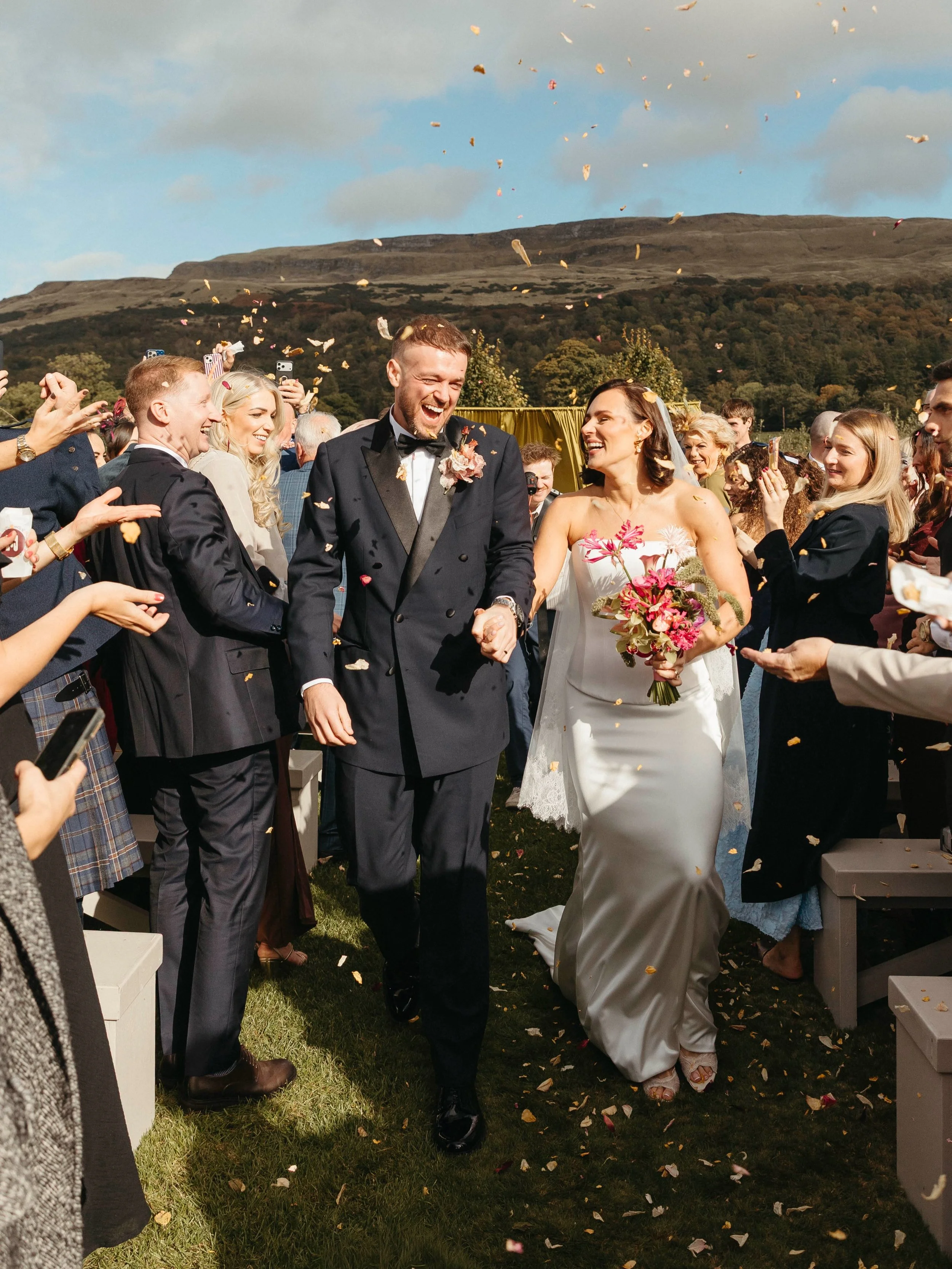 Finally finding a minute to share some of my amazing recent weddings. Kicking things off with Eilidh &amp; Jack&rsquo;s sunny autumn celebrations @knockraich_farm with all their wonderful family and friends. Hands down one of the most vibrant, fun fi