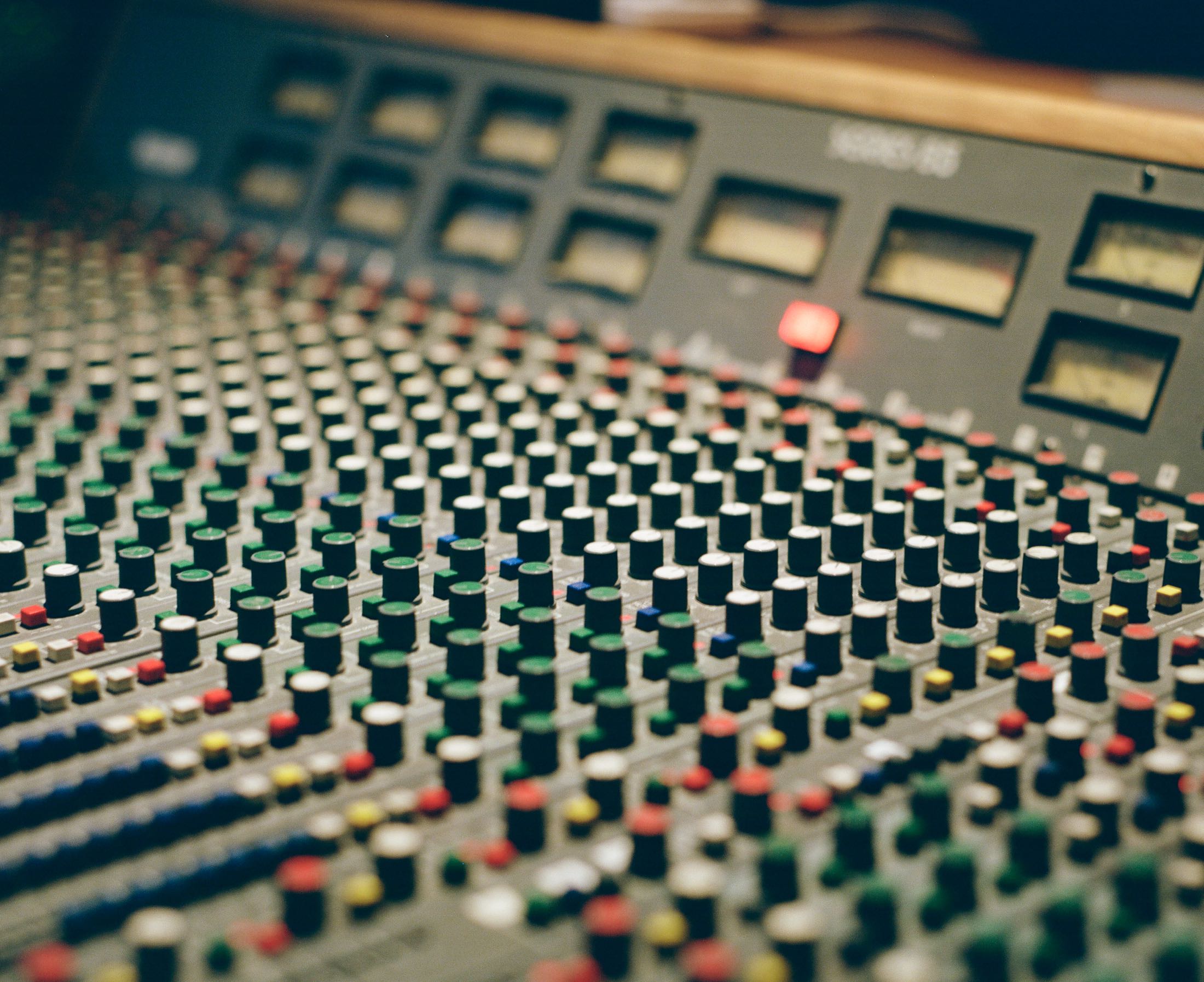 Trident Series 65 mixing console in Look to Listen control room