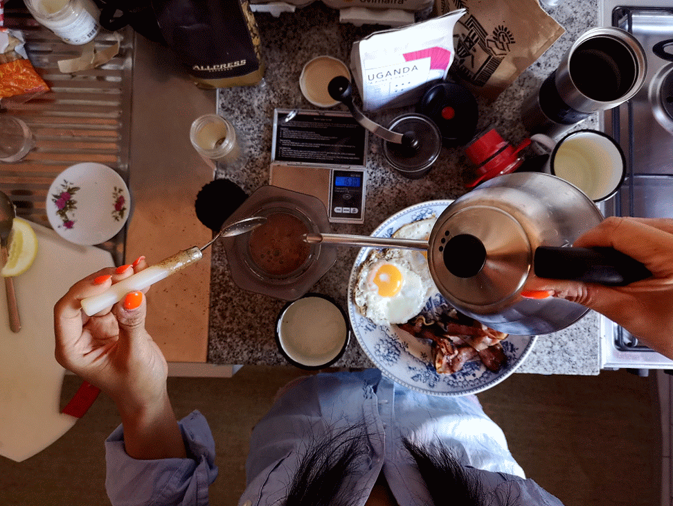 Making lots of coffee