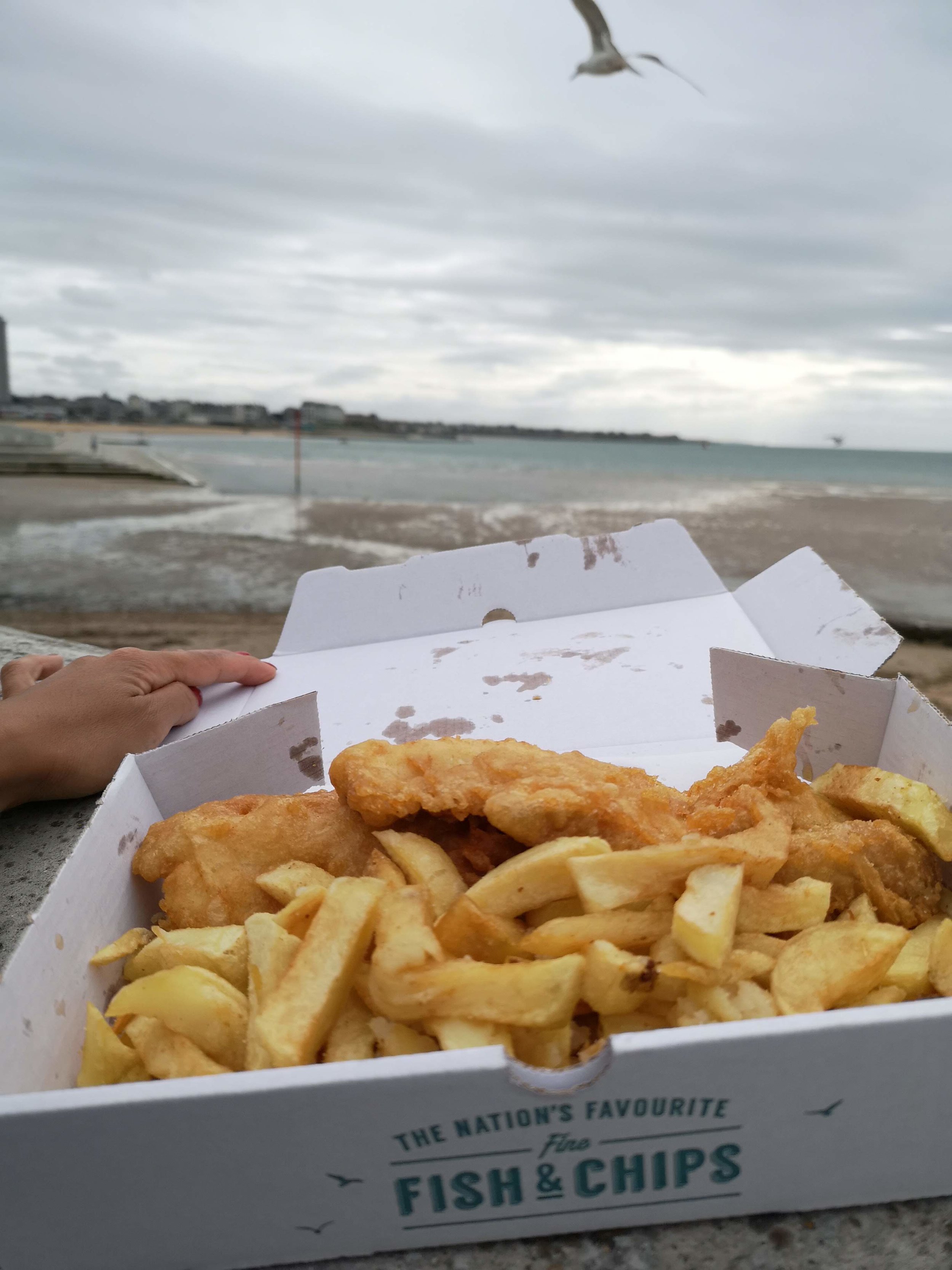 Fish n' chips on the beach