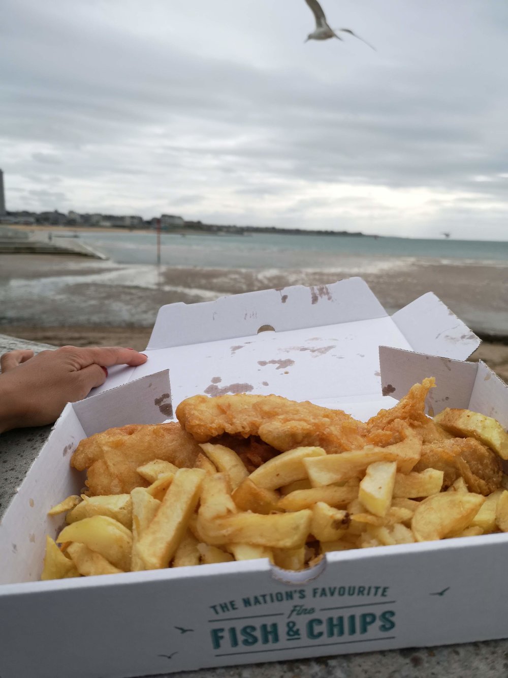 Fish n' chips on the beach