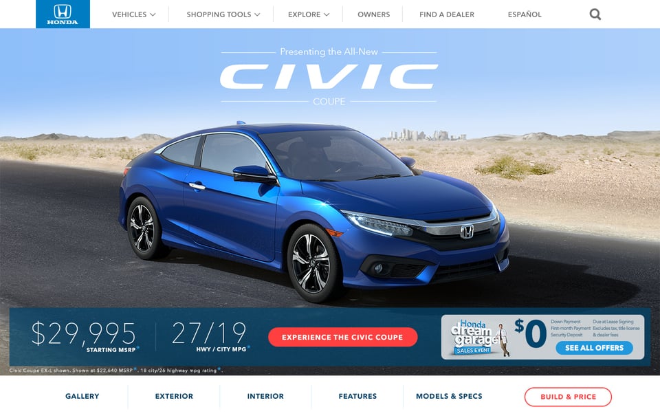 Civic Coupe Hero Story