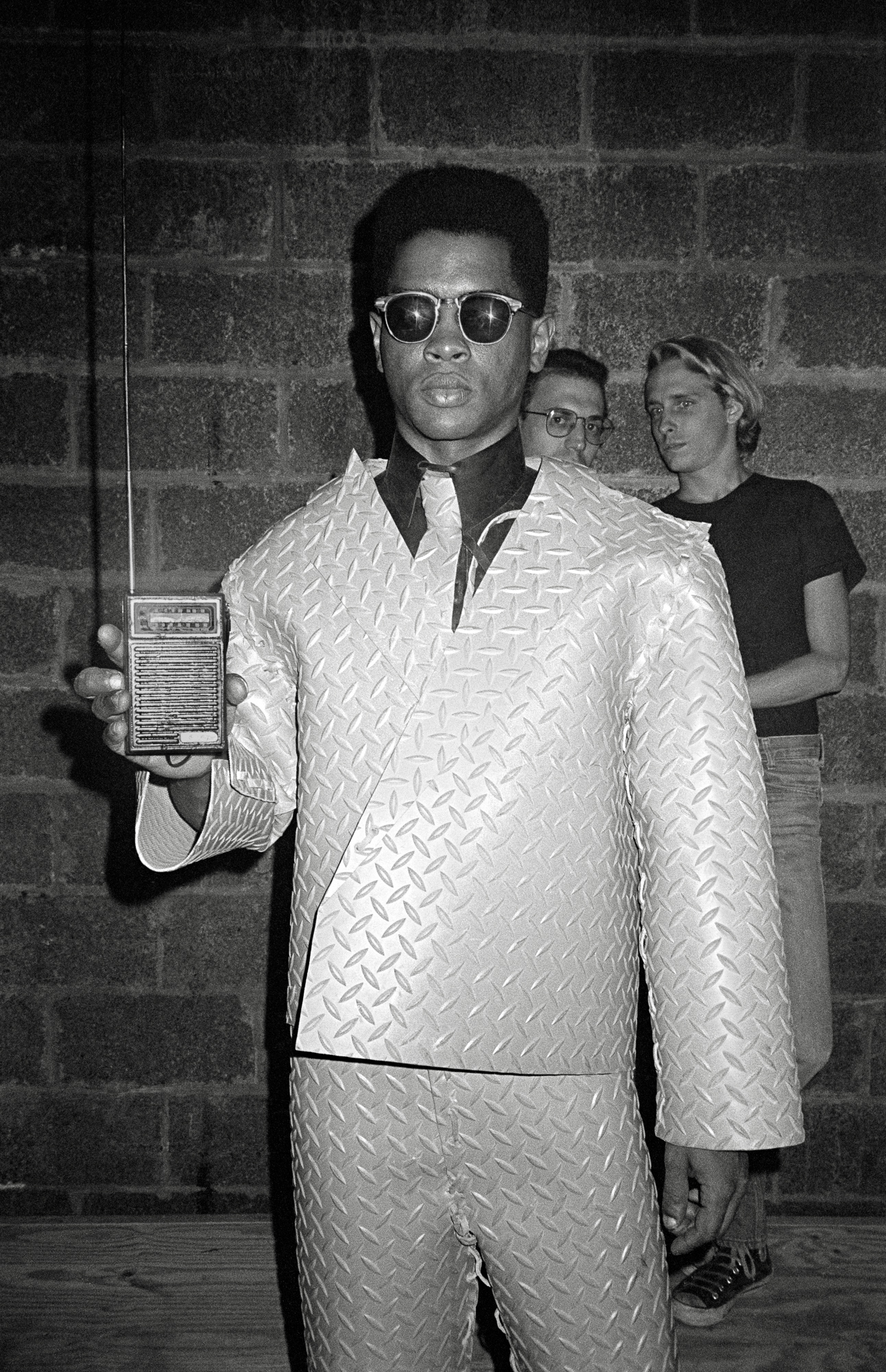  Model at the Koshin Satoh runway show at the Tunnel. (1987)  