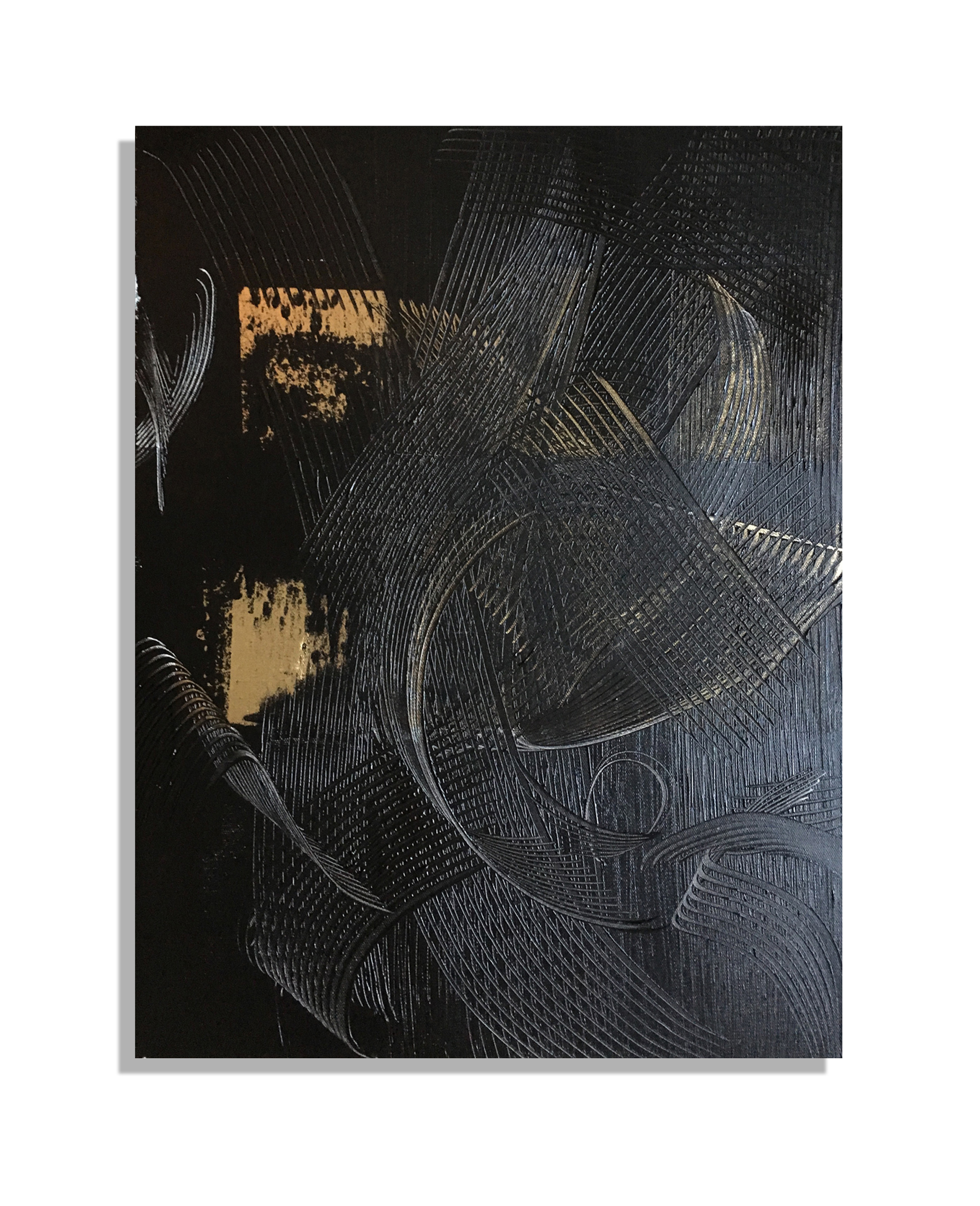24 X 18 INCHES GOLD LEAF / ACRYLIC