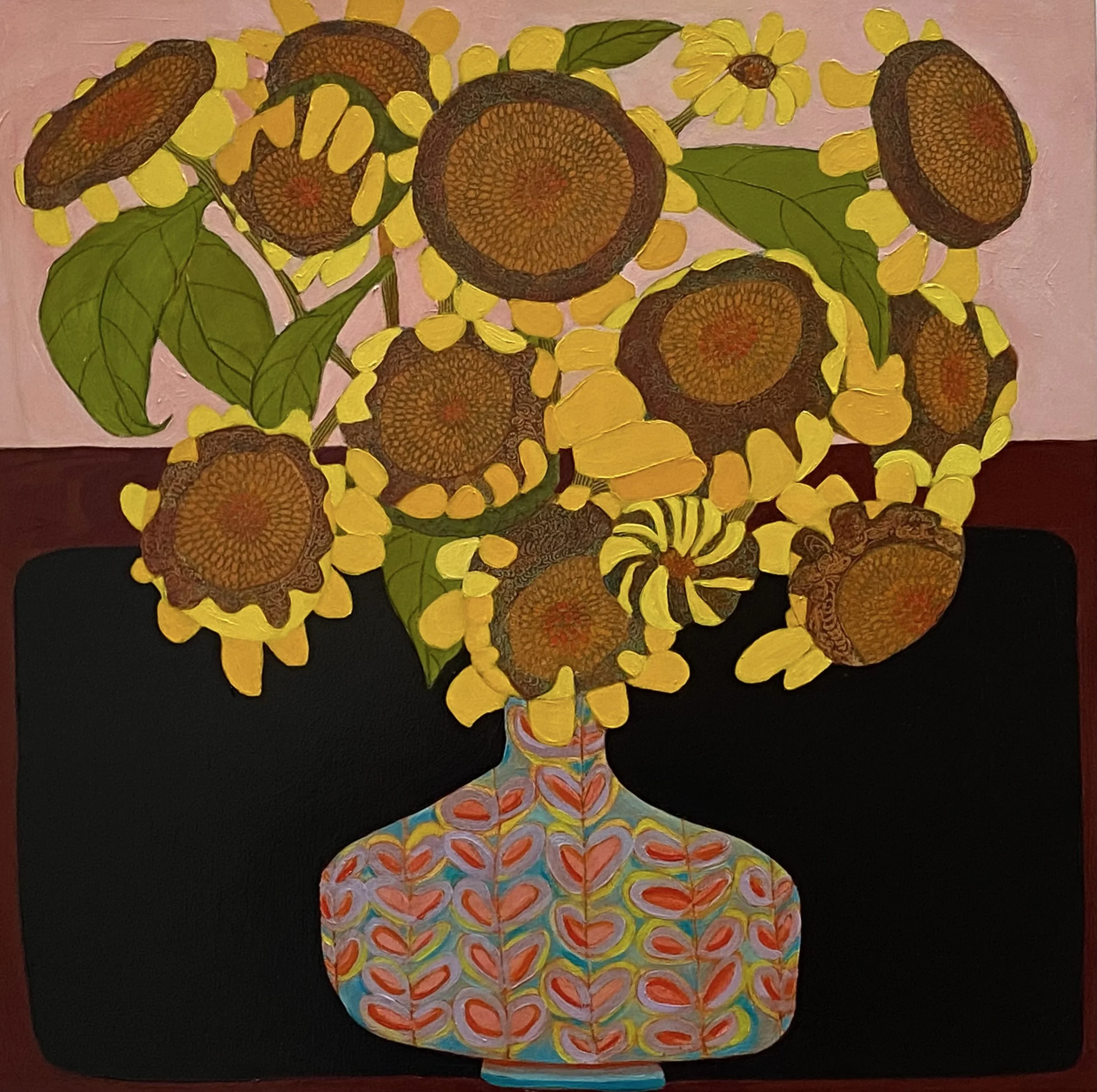 Sunflowers ( blue vase)