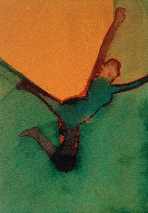 Detail of Four Studies I 2015 , ink on board, 18 x 1 3 cm
