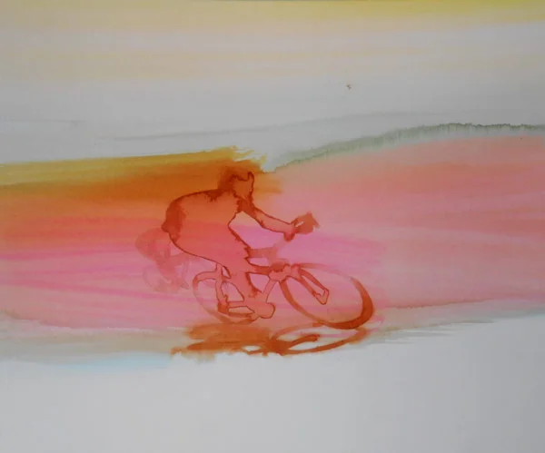 Flying XIV 2015, ink on board, 25.5 x 30 cm