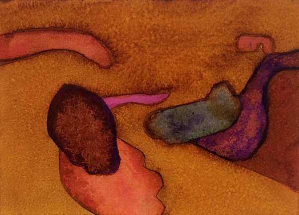 Submerged IV 2015, ink on board, 13 x 18 cm