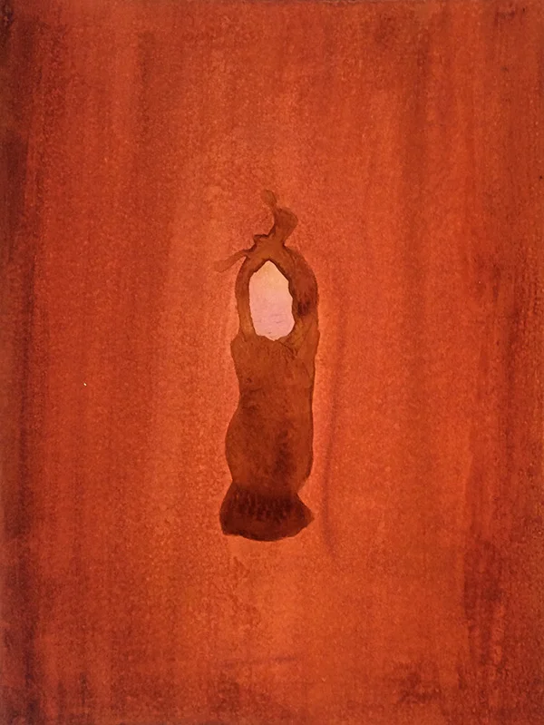 Infant 2015, ink on board, 24 x 18 cm