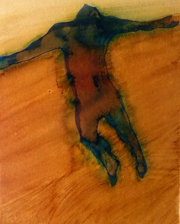 Soaring II 2014, ink on board, 20 x 16 cm