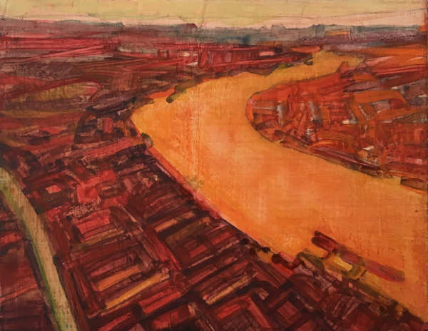 river 5, 18x23cm oil on panel sold