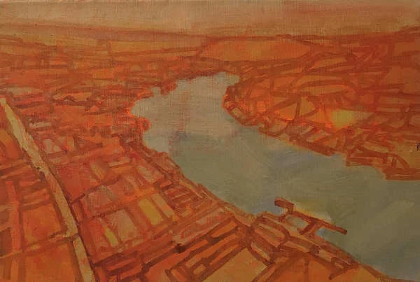 river 6 , 20x30cm oil on canvas