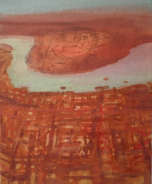 river 8, 30x25cm oil on canvas