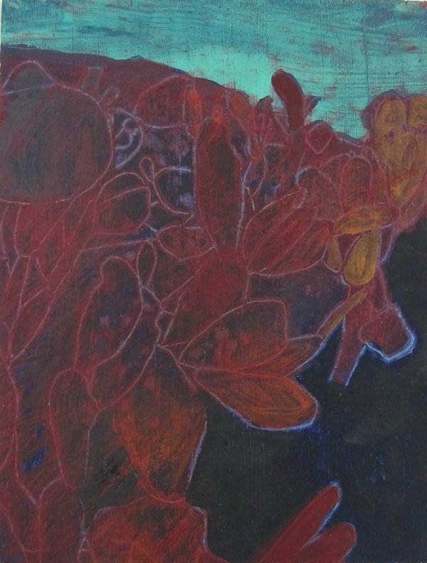 cacti 1, 30x26 cm, oil on canvas