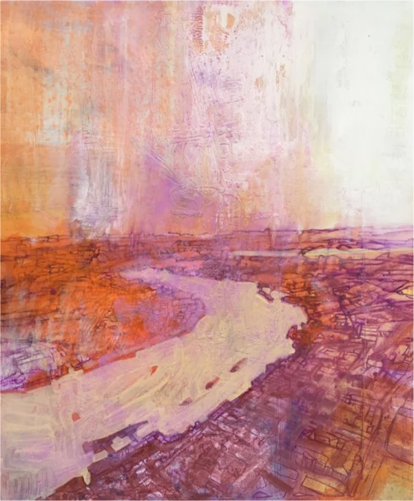 river 5 2017 , oil on board, 30 x 25.5cm sold