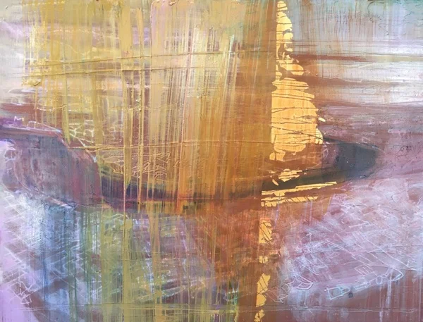transcendent 2018 , oil and gold leaf on panel, 23 x 30cm sold