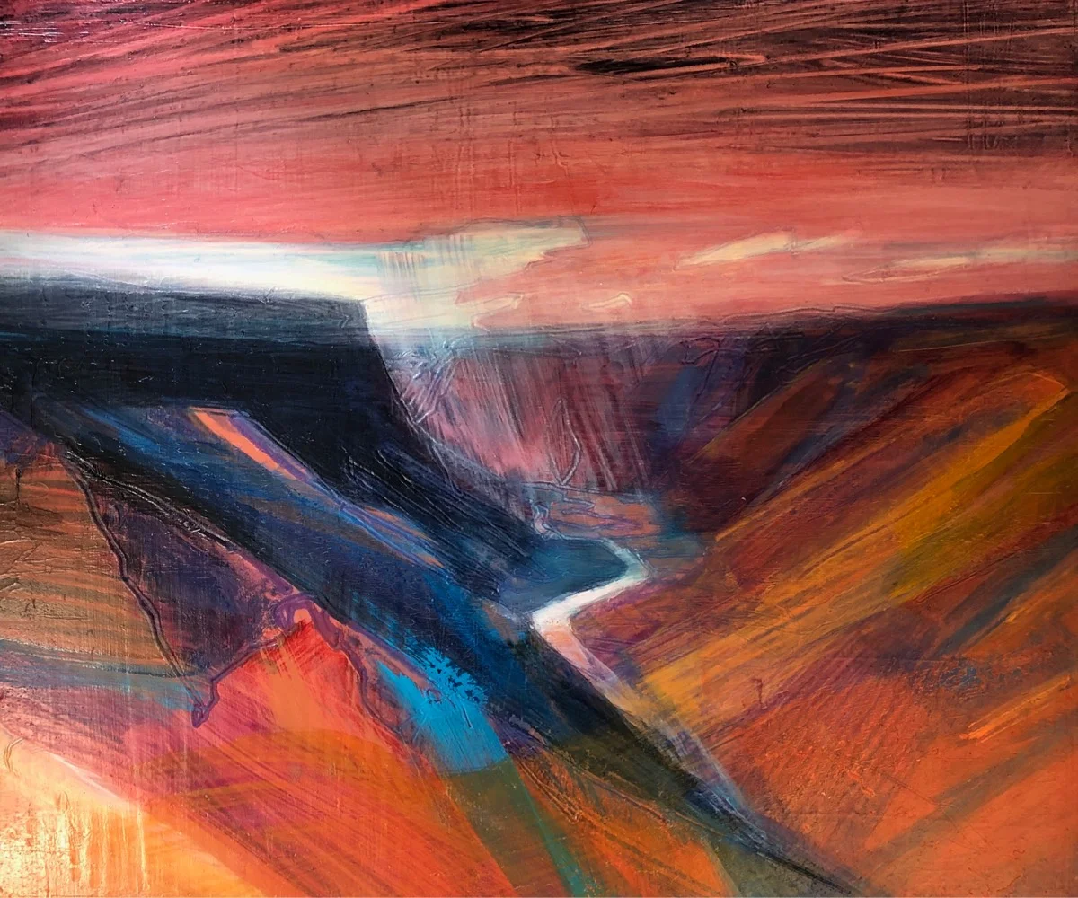 Flashing Waters Run II 2019 , oil on panel, 25.5 x 30cm