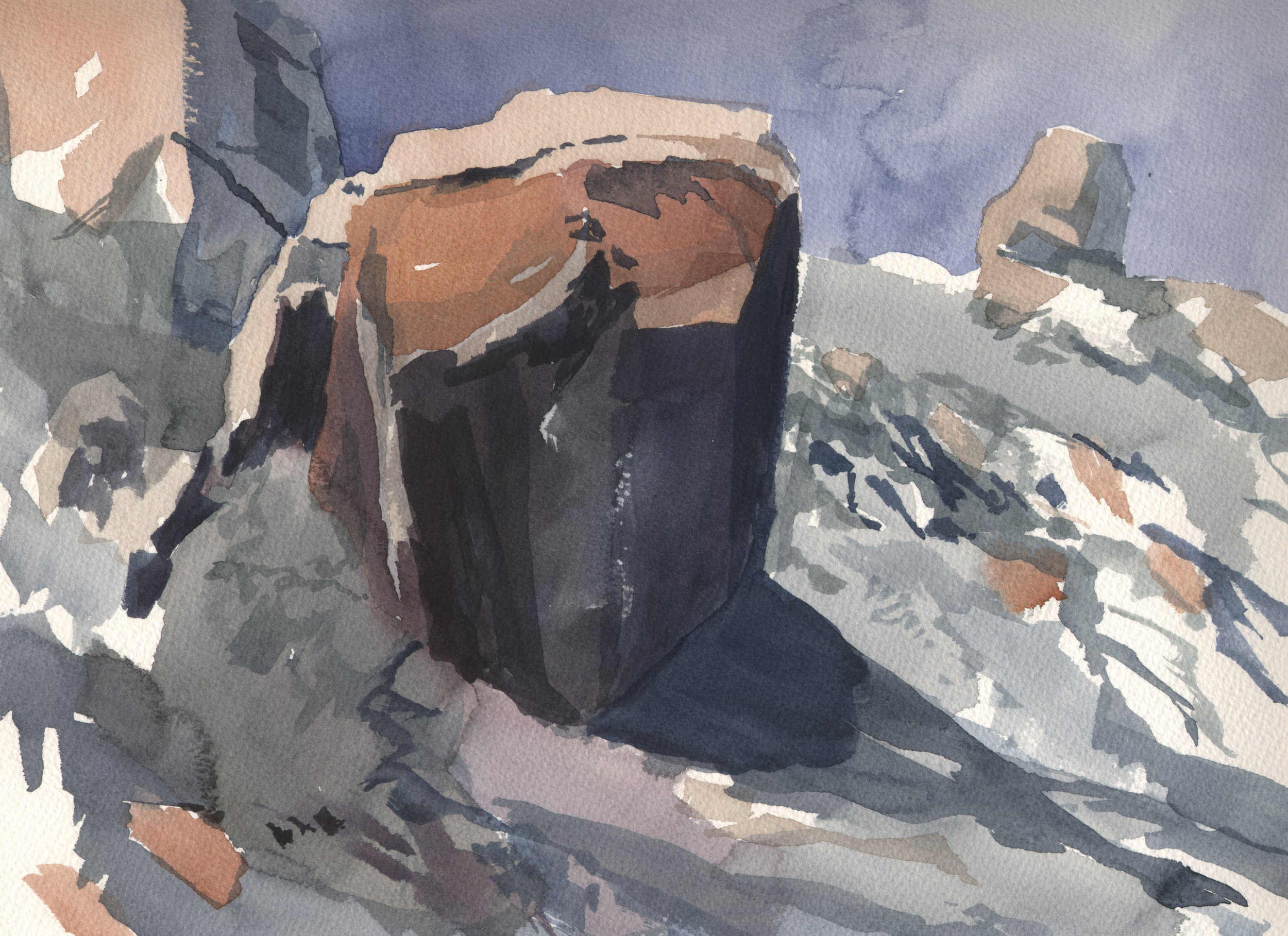 Watercolor Mount Tam Rocks 1.jpg